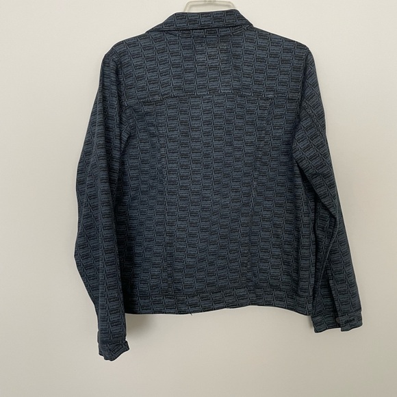 Levi's Patterned Black Jacket Size LGG - Picture 4 of 8